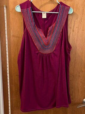 Size 4X(26/28W) - Faded Glory - Purplish Sleeveless Knit Pullover
